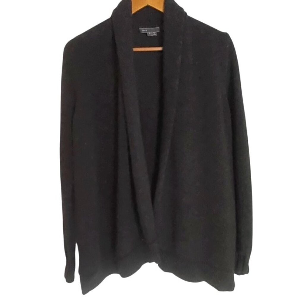 Vince Grey Wool Alpaca Blend Open Front Cardigan Small
